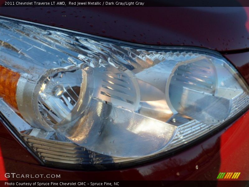 Red Jewel Metallic / Dark Gray/Light Gray 2011 Chevrolet Traverse LT AWD