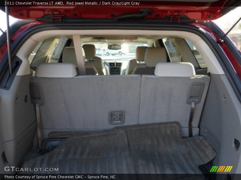 Red Jewel Metallic / Dark Gray/Light Gray 2011 Chevrolet Traverse LT AWD