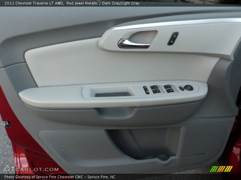 Red Jewel Metallic / Dark Gray/Light Gray 2011 Chevrolet Traverse LT AWD