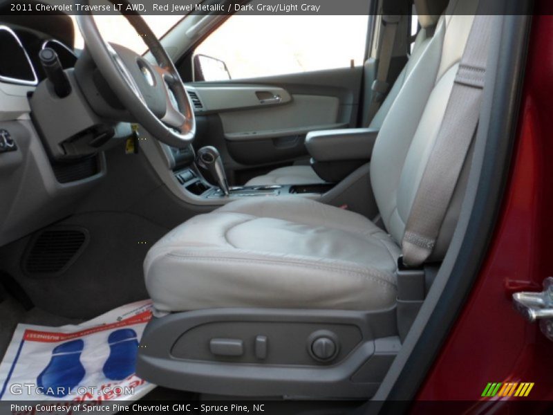 Red Jewel Metallic / Dark Gray/Light Gray 2011 Chevrolet Traverse LT AWD