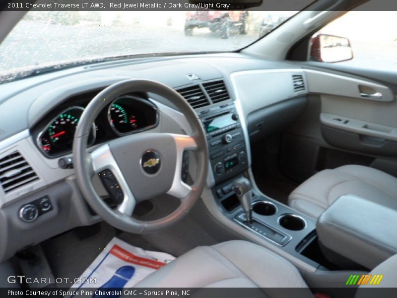 Red Jewel Metallic / Dark Gray/Light Gray 2011 Chevrolet Traverse LT AWD