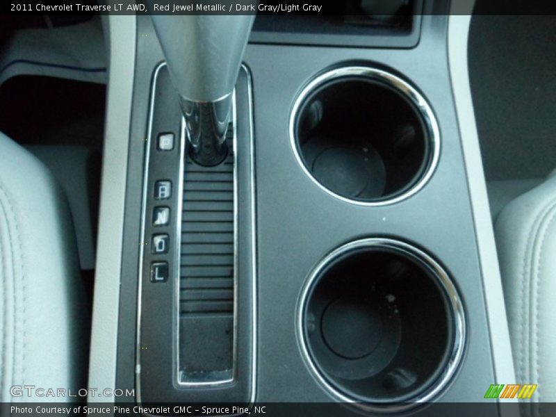 Red Jewel Metallic / Dark Gray/Light Gray 2011 Chevrolet Traverse LT AWD