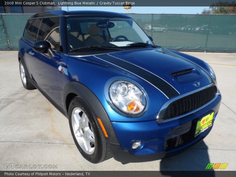 Lightning Blue Metallic / Gravity Tuscan Beige 2008 Mini Cooper S Clubman