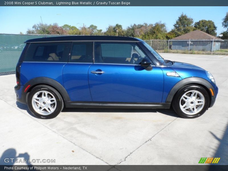 Lightning Blue Metallic / Gravity Tuscan Beige 2008 Mini Cooper S Clubman