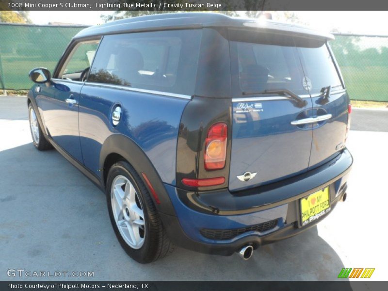 Lightning Blue Metallic / Gravity Tuscan Beige 2008 Mini Cooper S Clubman