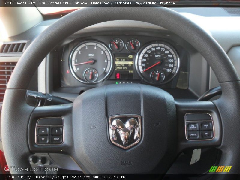 Flame Red / Dark Slate Gray/Medium Graystone 2012 Dodge Ram 1500 Express Crew Cab 4x4