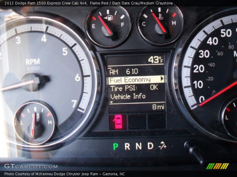 Flame Red / Dark Slate Gray/Medium Graystone 2012 Dodge Ram 1500 Express Crew Cab 4x4