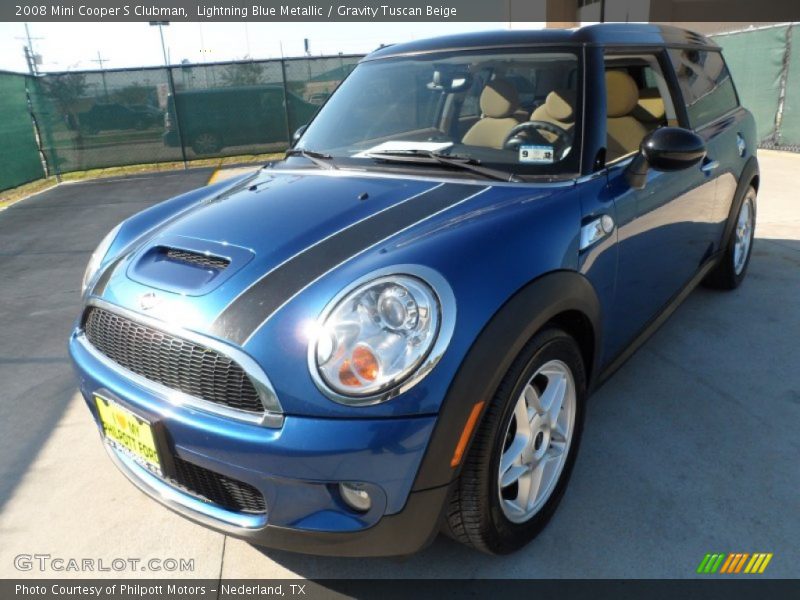 Lightning Blue Metallic / Gravity Tuscan Beige 2008 Mini Cooper S Clubman