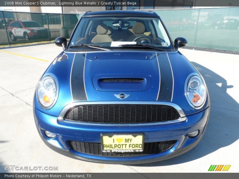 Lightning Blue Metallic / Gravity Tuscan Beige 2008 Mini Cooper S Clubman