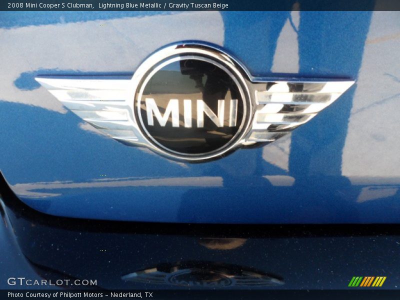 Lightning Blue Metallic / Gravity Tuscan Beige 2008 Mini Cooper S Clubman