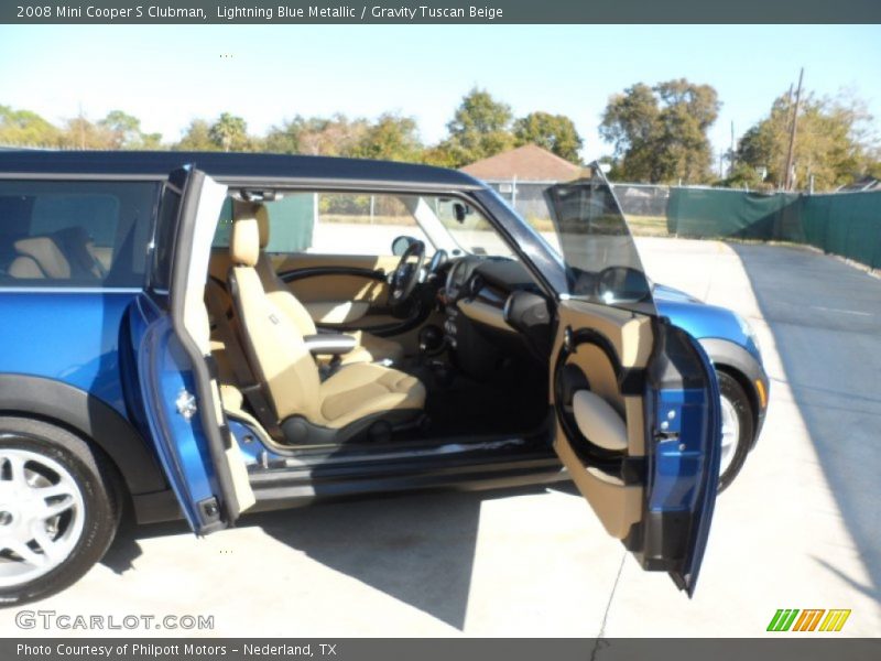Lightning Blue Metallic / Gravity Tuscan Beige 2008 Mini Cooper S Clubman