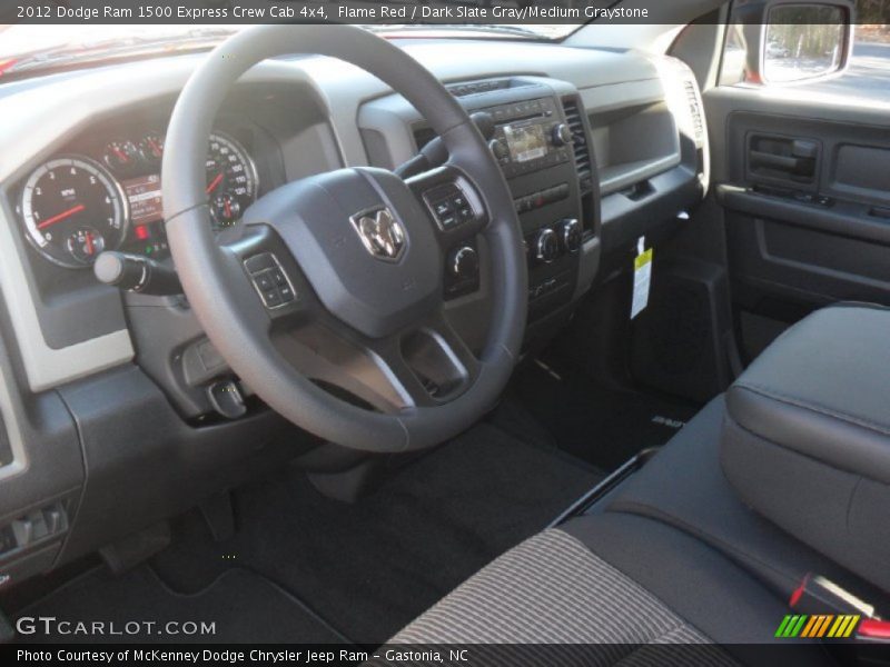 Flame Red / Dark Slate Gray/Medium Graystone 2012 Dodge Ram 1500 Express Crew Cab 4x4