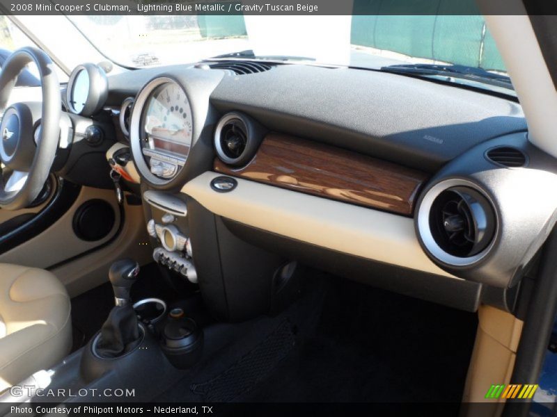 Lightning Blue Metallic / Gravity Tuscan Beige 2008 Mini Cooper S Clubman