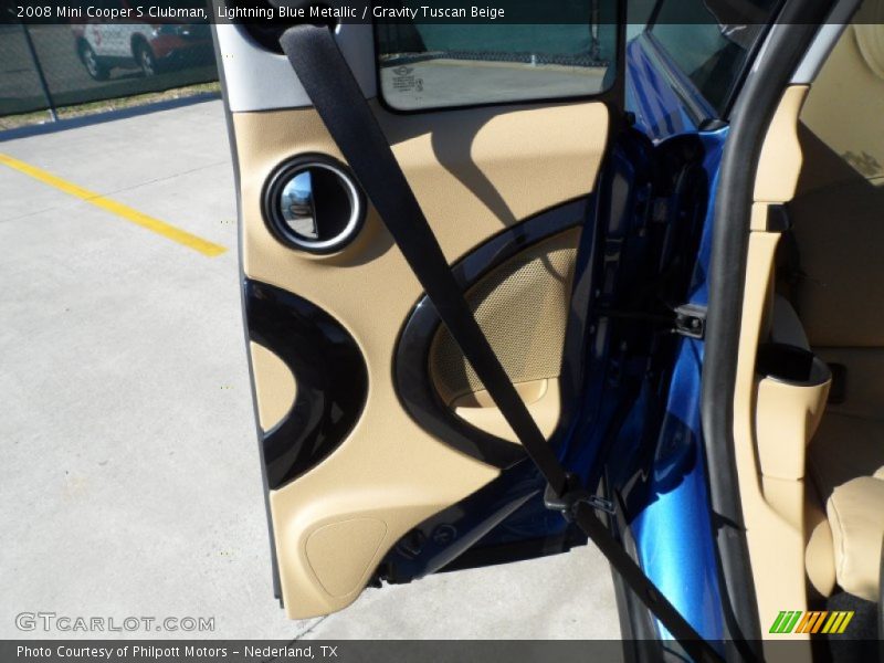 Lightning Blue Metallic / Gravity Tuscan Beige 2008 Mini Cooper S Clubman