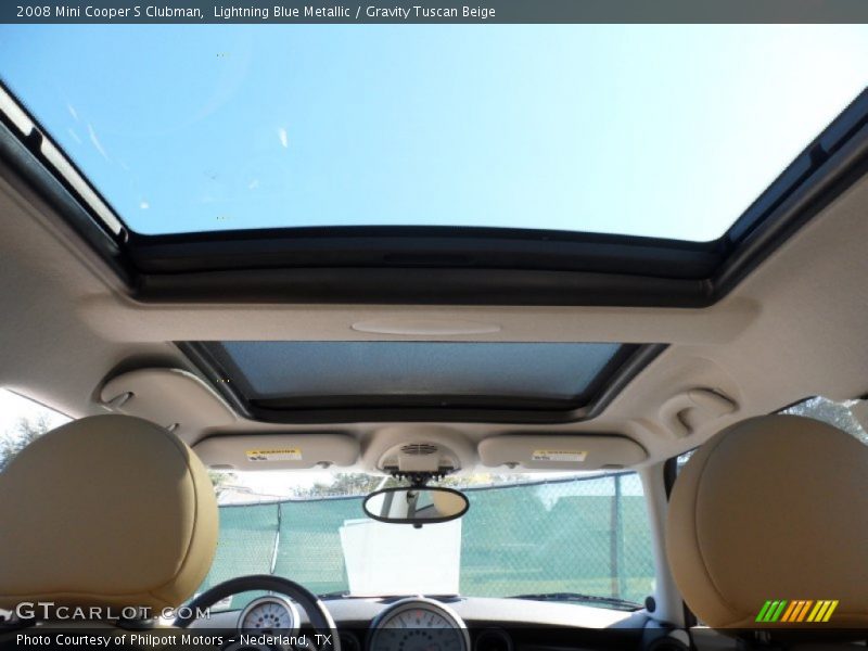 Lightning Blue Metallic / Gravity Tuscan Beige 2008 Mini Cooper S Clubman