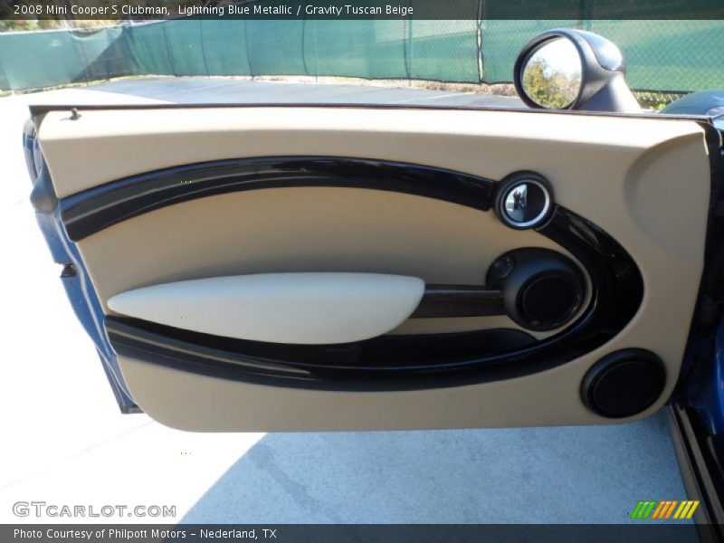 Lightning Blue Metallic / Gravity Tuscan Beige 2008 Mini Cooper S Clubman