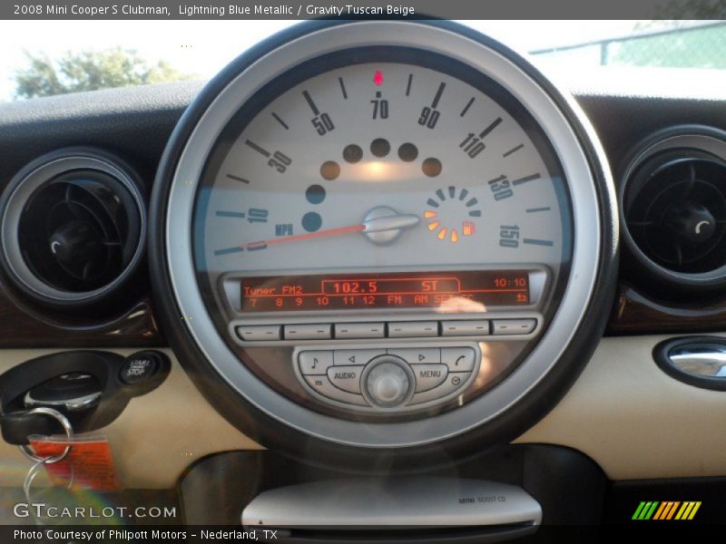 Lightning Blue Metallic / Gravity Tuscan Beige 2008 Mini Cooper S Clubman