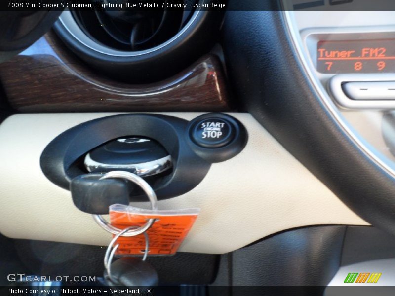 Lightning Blue Metallic / Gravity Tuscan Beige 2008 Mini Cooper S Clubman