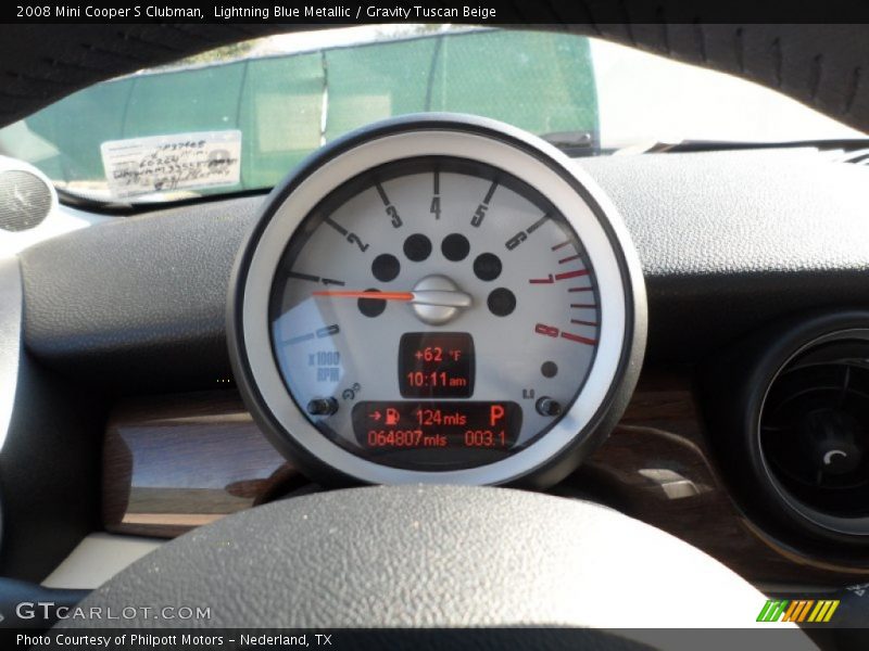 Lightning Blue Metallic / Gravity Tuscan Beige 2008 Mini Cooper S Clubman