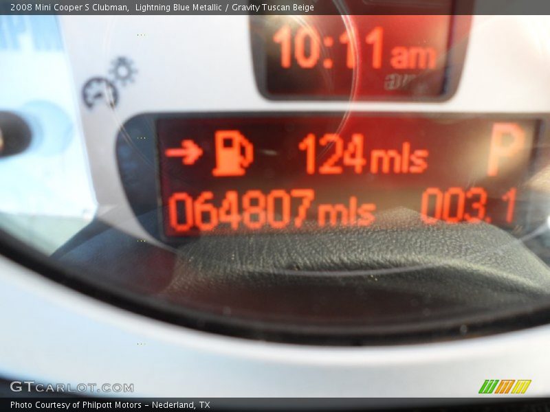 Lightning Blue Metallic / Gravity Tuscan Beige 2008 Mini Cooper S Clubman