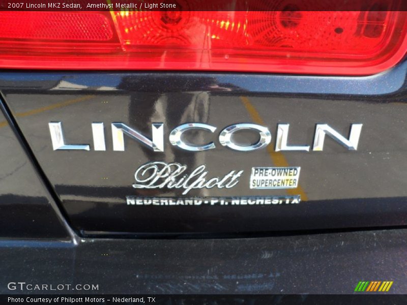 Amethyst Metallic / Light Stone 2007 Lincoln MKZ Sedan