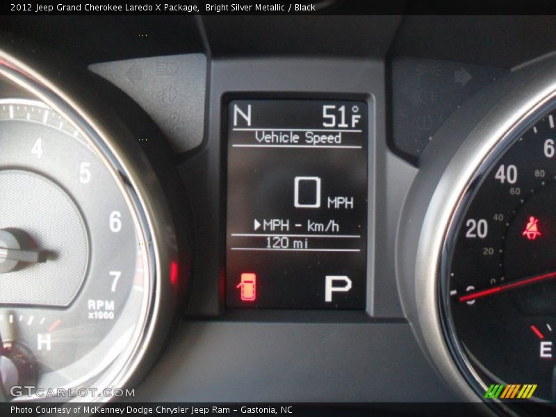 Bright Silver Metallic / Black 2012 Jeep Grand Cherokee Laredo X Package