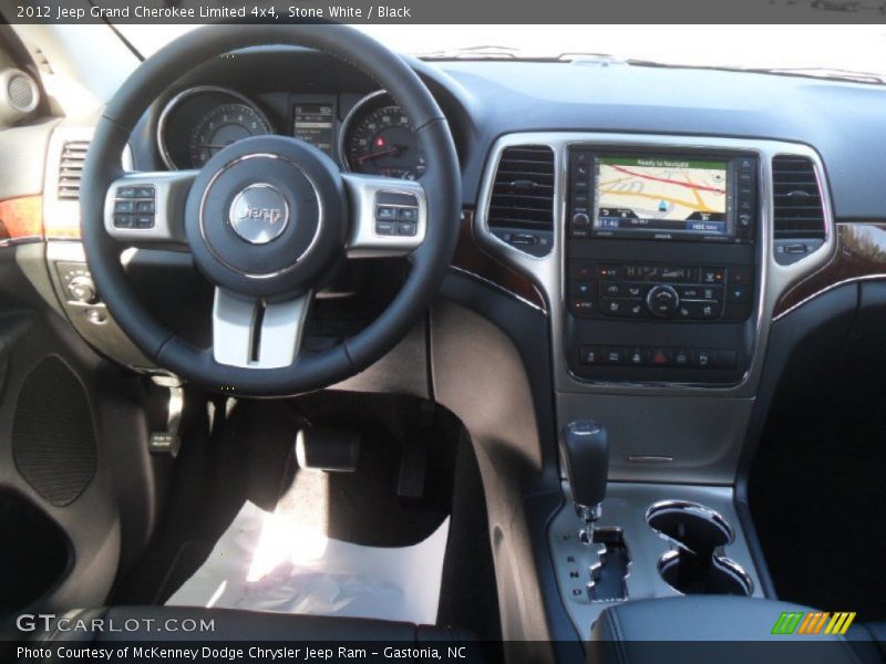 Stone White / Black 2012 Jeep Grand Cherokee Limited 4x4
