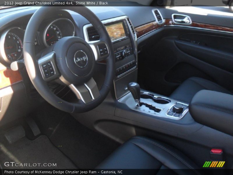 Stone White / Black 2012 Jeep Grand Cherokee Limited 4x4