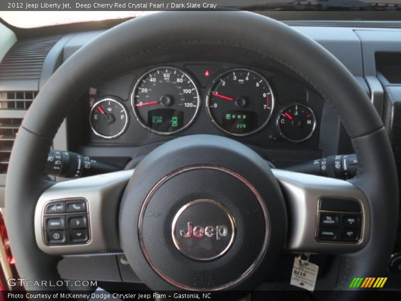 Deep Cherry Red Crystal Pearl / Dark Slate Gray 2012 Jeep Liberty Jet