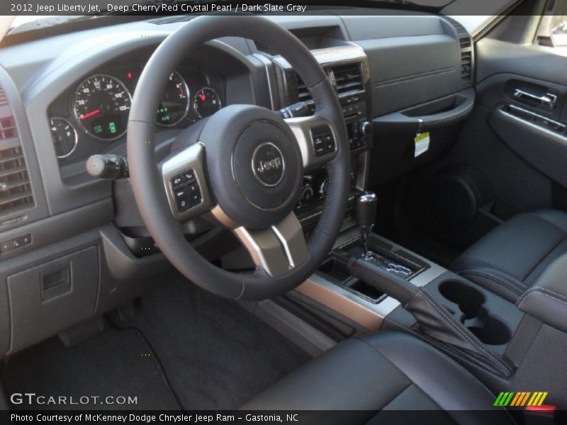 Deep Cherry Red Crystal Pearl / Dark Slate Gray 2012 Jeep Liberty Jet