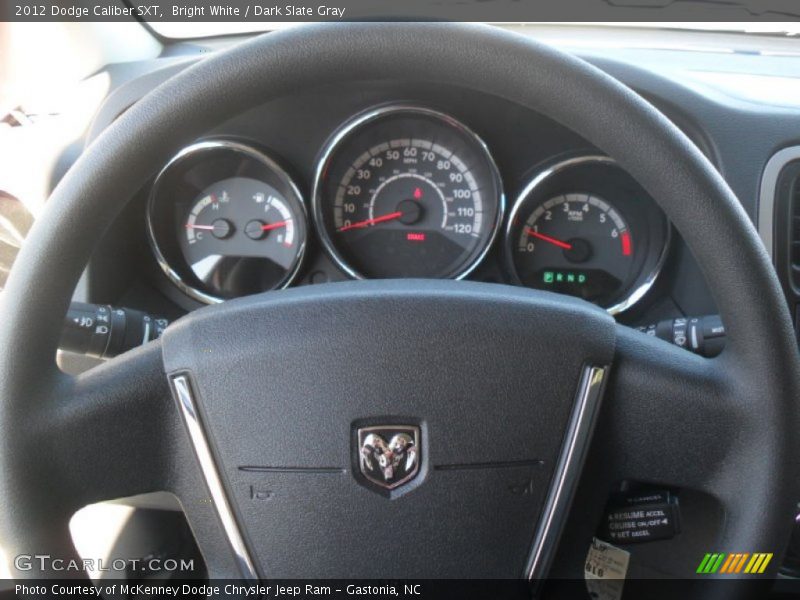 Bright White / Dark Slate Gray 2012 Dodge Caliber SXT