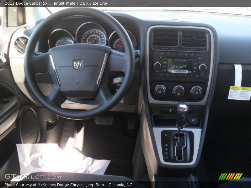 Bright White / Dark Slate Gray 2012 Dodge Caliber SXT