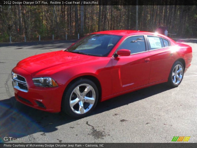 Redline 3-Coat Pearl / Black/Red 2012 Dodge Charger SXT Plus
