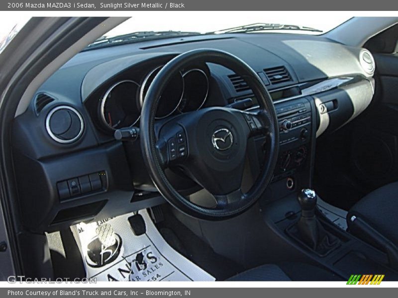 Sunlight Silver Metallic / Black 2006 Mazda MAZDA3 i Sedan