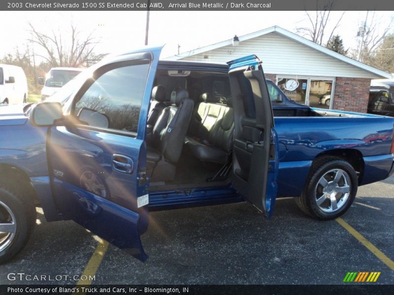 Arrival Blue Metallic / Dark Charcoal 2003 Chevrolet Silverado 1500 SS Extended Cab AWD