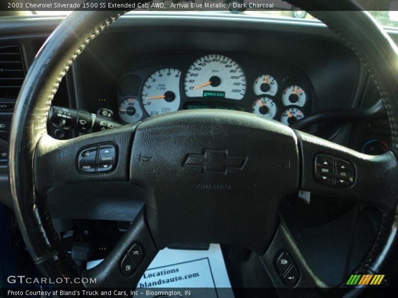 Arrival Blue Metallic / Dark Charcoal 2003 Chevrolet Silverado 1500 SS Extended Cab AWD