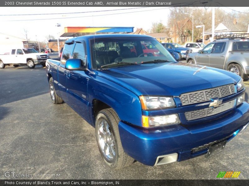 Arrival Blue Metallic / Dark Charcoal 2003 Chevrolet Silverado 1500 SS Extended Cab AWD