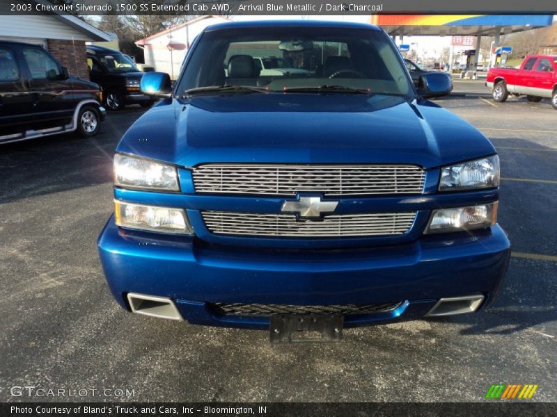 Arrival Blue Metallic / Dark Charcoal 2003 Chevrolet Silverado 1500 SS Extended Cab AWD