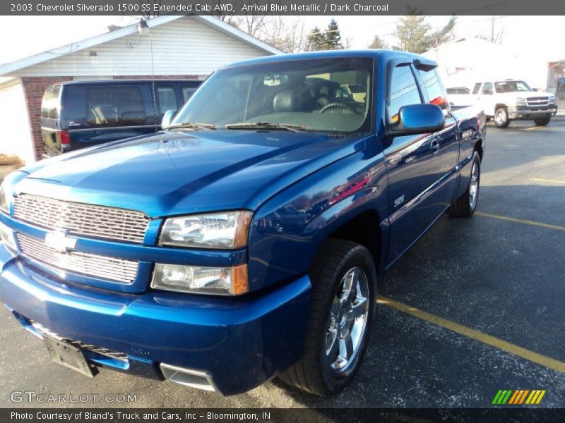 Arrival Blue Metallic / Dark Charcoal 2003 Chevrolet Silverado 1500 SS Extended Cab AWD