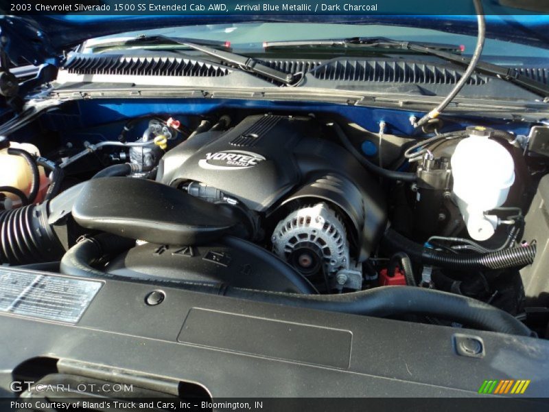 Arrival Blue Metallic / Dark Charcoal 2003 Chevrolet Silverado 1500 SS Extended Cab AWD