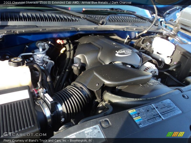 Arrival Blue Metallic / Dark Charcoal 2003 Chevrolet Silverado 1500 SS Extended Cab AWD