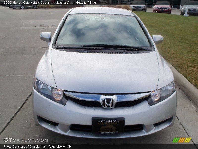 Alabaster Silver Metallic / Blue 2009 Honda Civic Hybrid Sedan