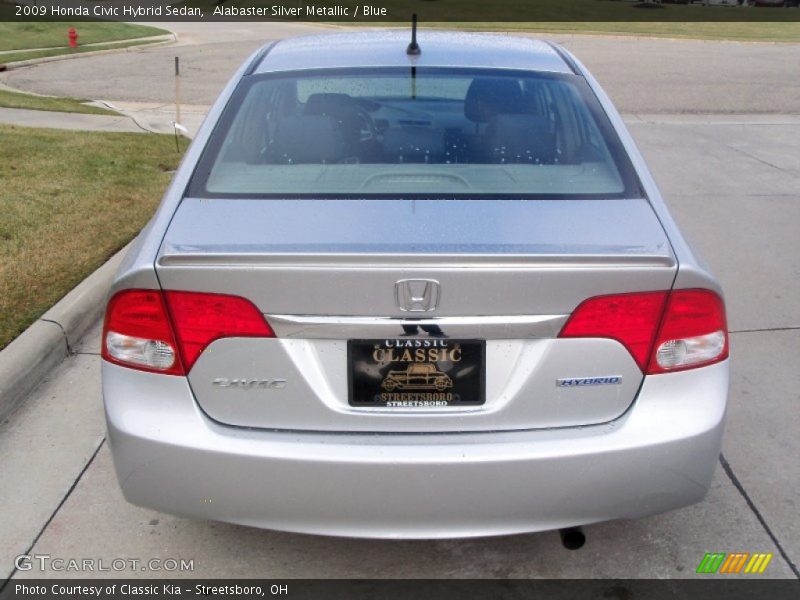 Alabaster Silver Metallic / Blue 2009 Honda Civic Hybrid Sedan