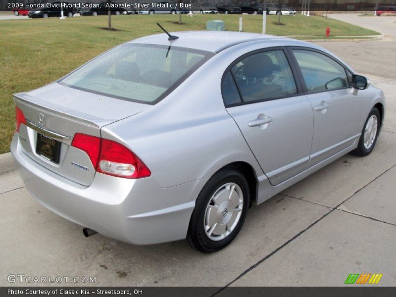 Alabaster Silver Metallic / Blue 2009 Honda Civic Hybrid Sedan