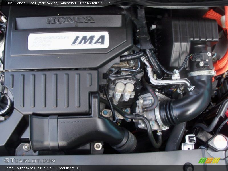 Alabaster Silver Metallic / Blue 2009 Honda Civic Hybrid Sedan