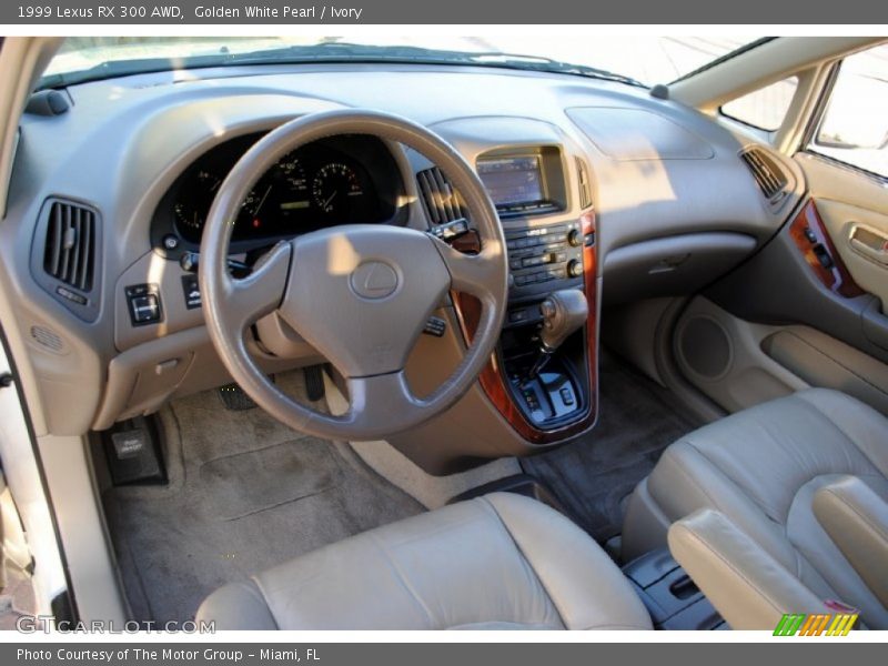 Golden White Pearl / Ivory 1999 Lexus RX 300 AWD