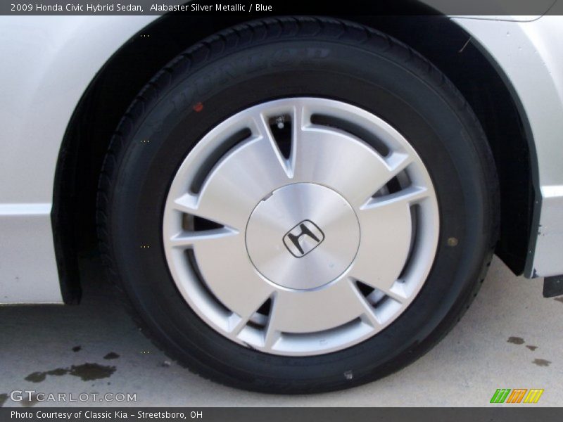 Alabaster Silver Metallic / Blue 2009 Honda Civic Hybrid Sedan