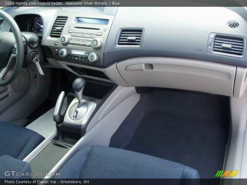 Alabaster Silver Metallic / Blue 2009 Honda Civic Hybrid Sedan