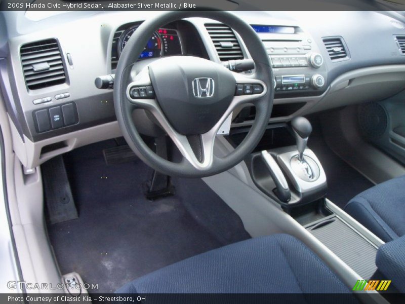 Alabaster Silver Metallic / Blue 2009 Honda Civic Hybrid Sedan