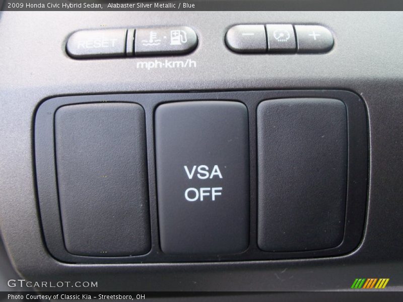 Alabaster Silver Metallic / Blue 2009 Honda Civic Hybrid Sedan